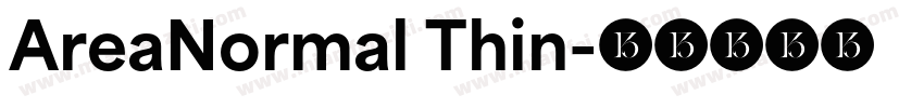 AreaNormal Thin字体转换